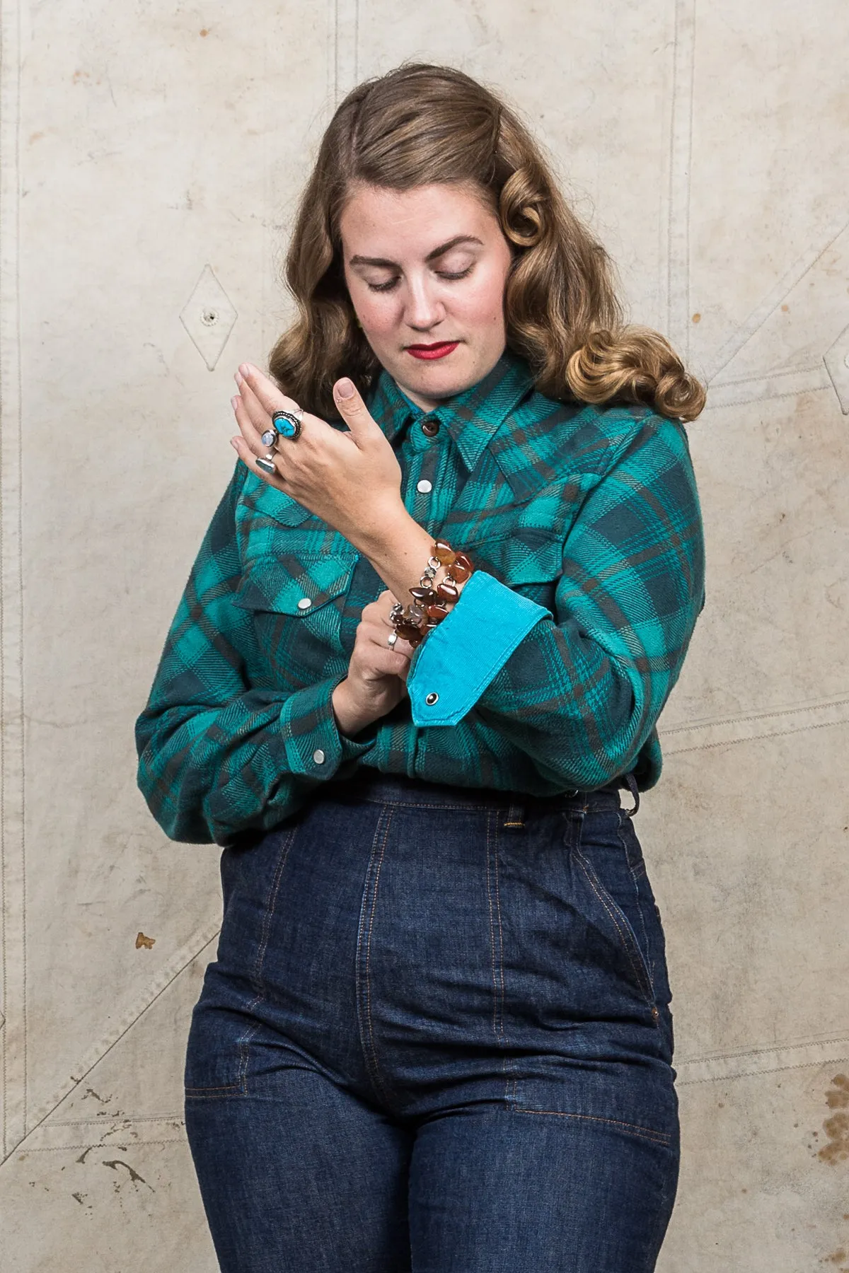 Miriam Parkman x Indigofera Cliffs & Moss Flannel Shirt