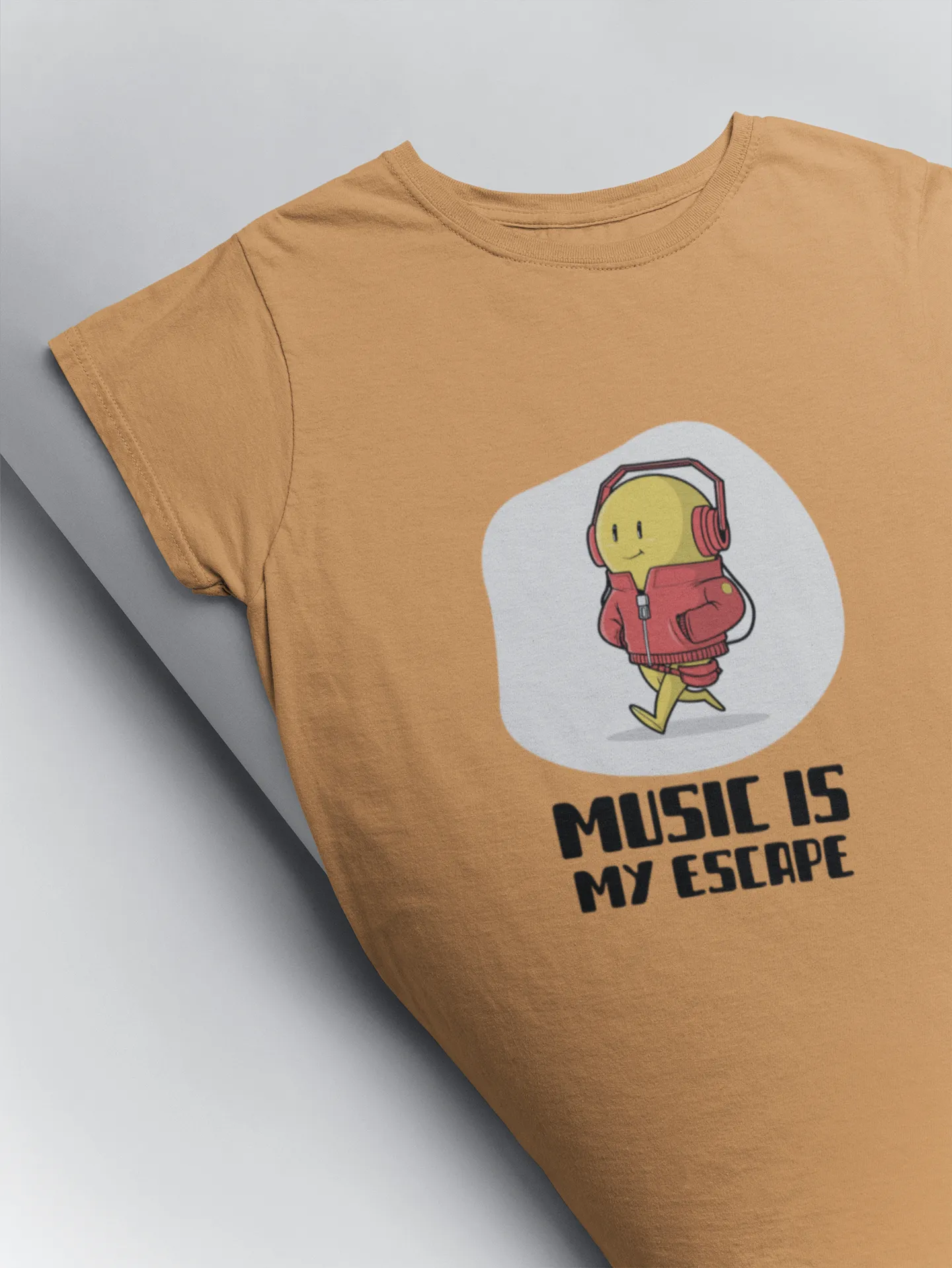 Music is my escape printed t shirts