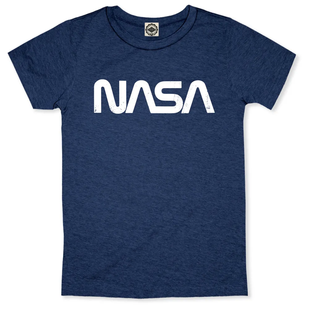 NASA Retro Worm Logo Kid's Tee