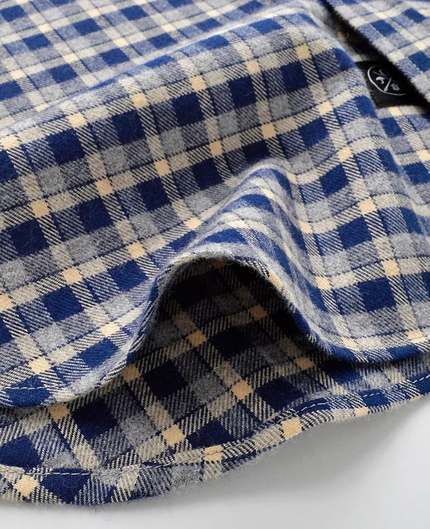 Navy Check Flannel Shirt