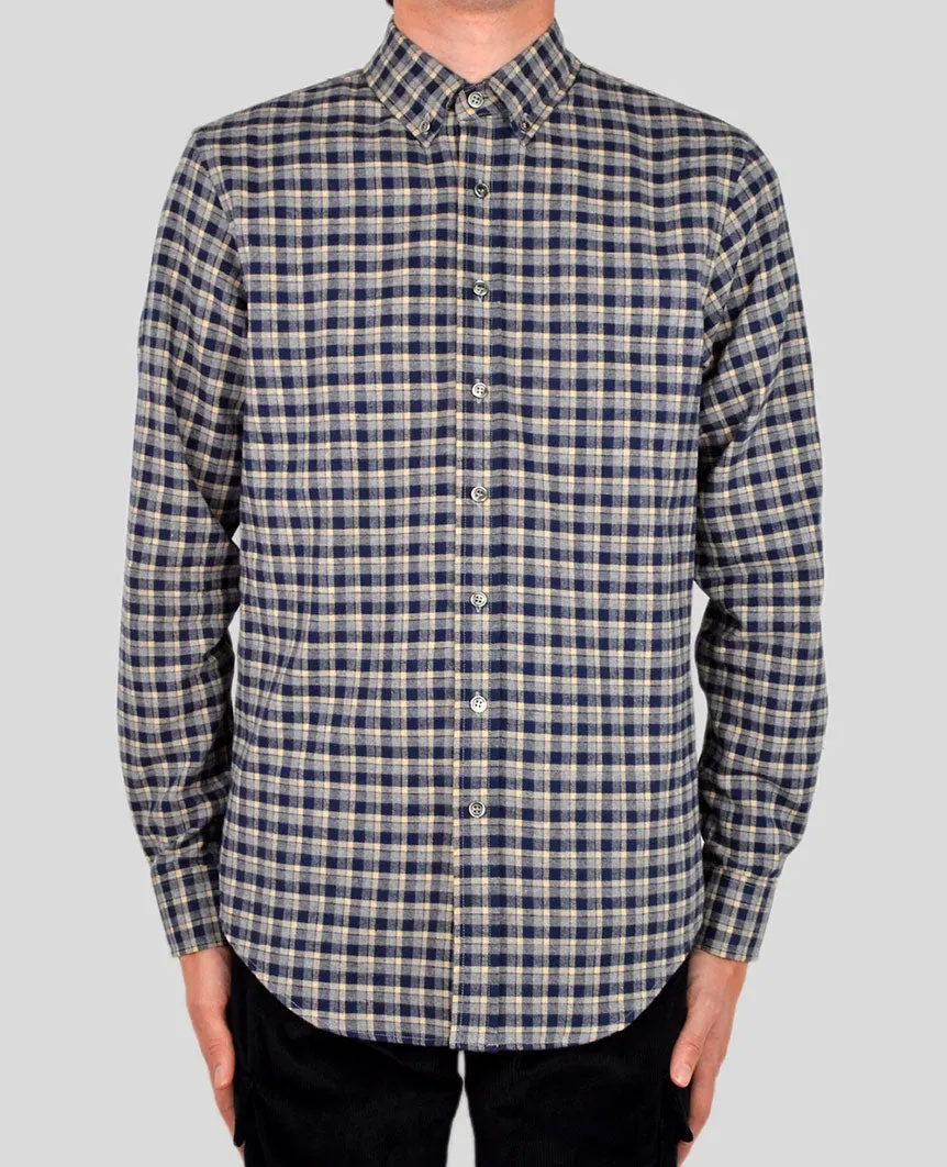 Navy Check Flannel Shirt