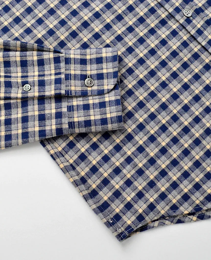 Navy Check Flannel Shirt