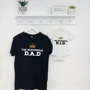 Notorious Father And Child Matching T Shirt Set