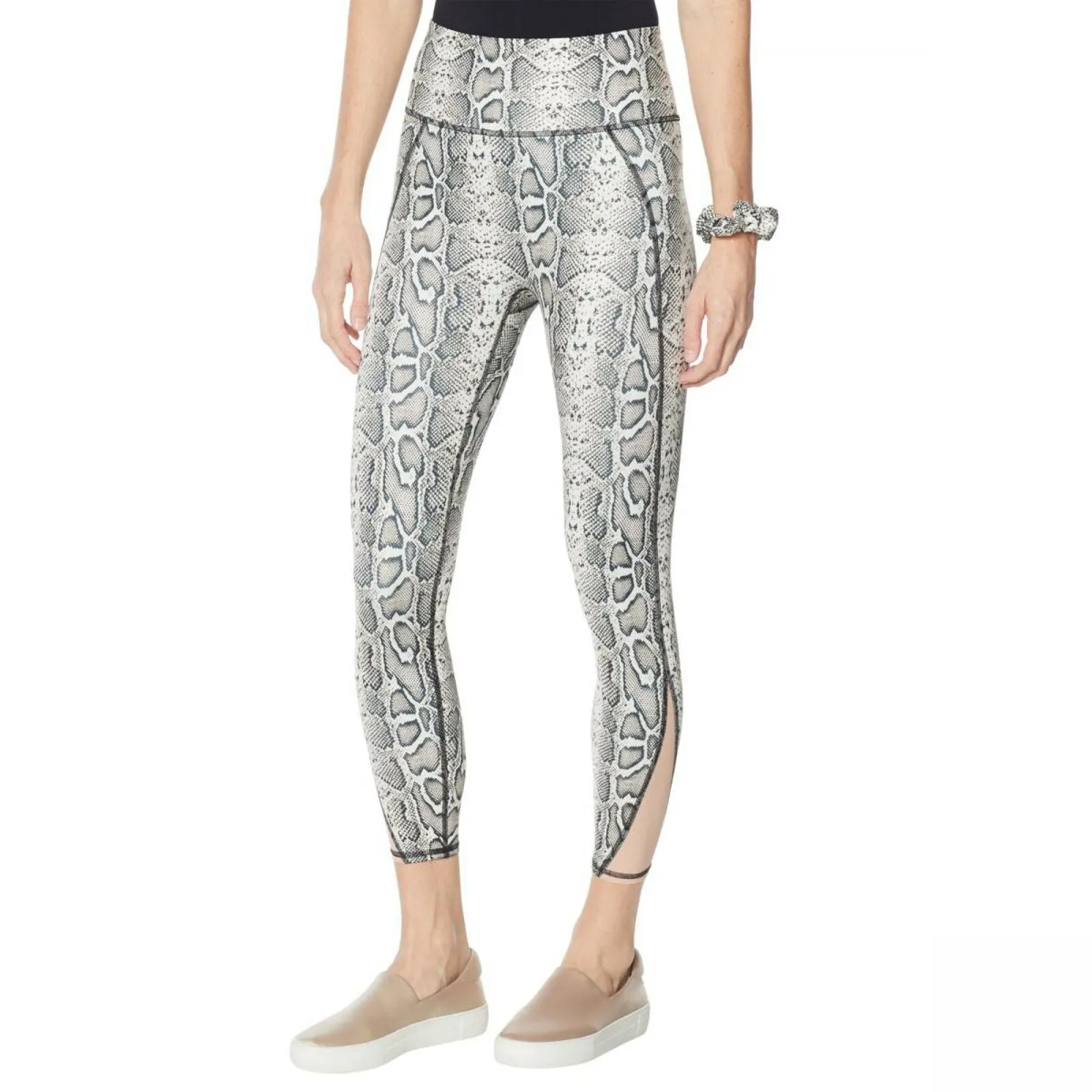 NWT WVVY Women's Power Seamed 7/8 Legging With Scrunchie. 698670 Small Large
