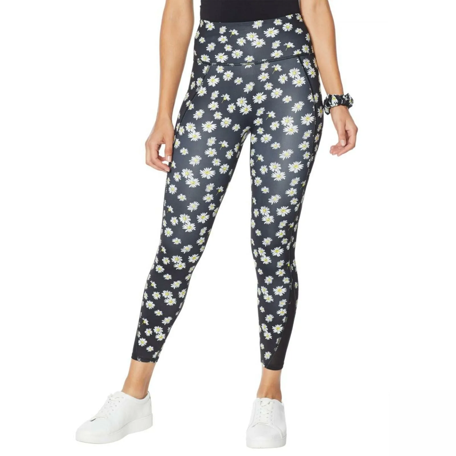 NWT WVVY Women's Power Seamed 7/8 Legging With Scrunchie. 698670 Small Large