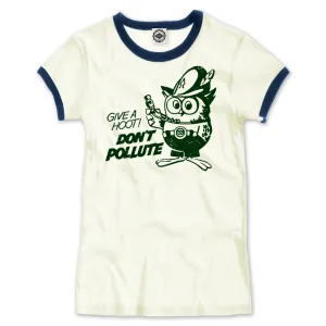Official Woodsy Owl Women's Ringer Tee