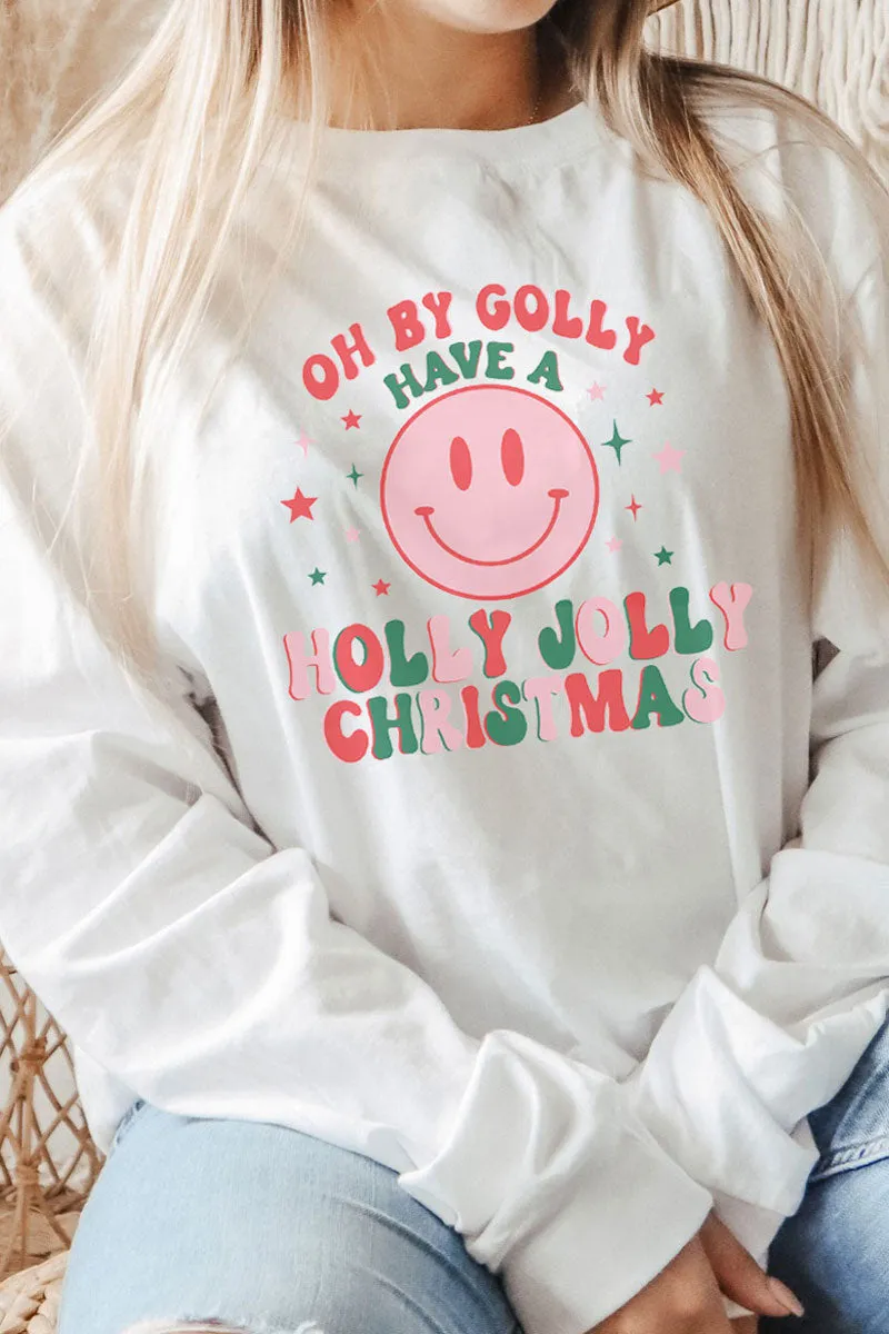 Oh By Golly Christmas Unisex Dri-Power Long-Sleeve 50/50 Tee
