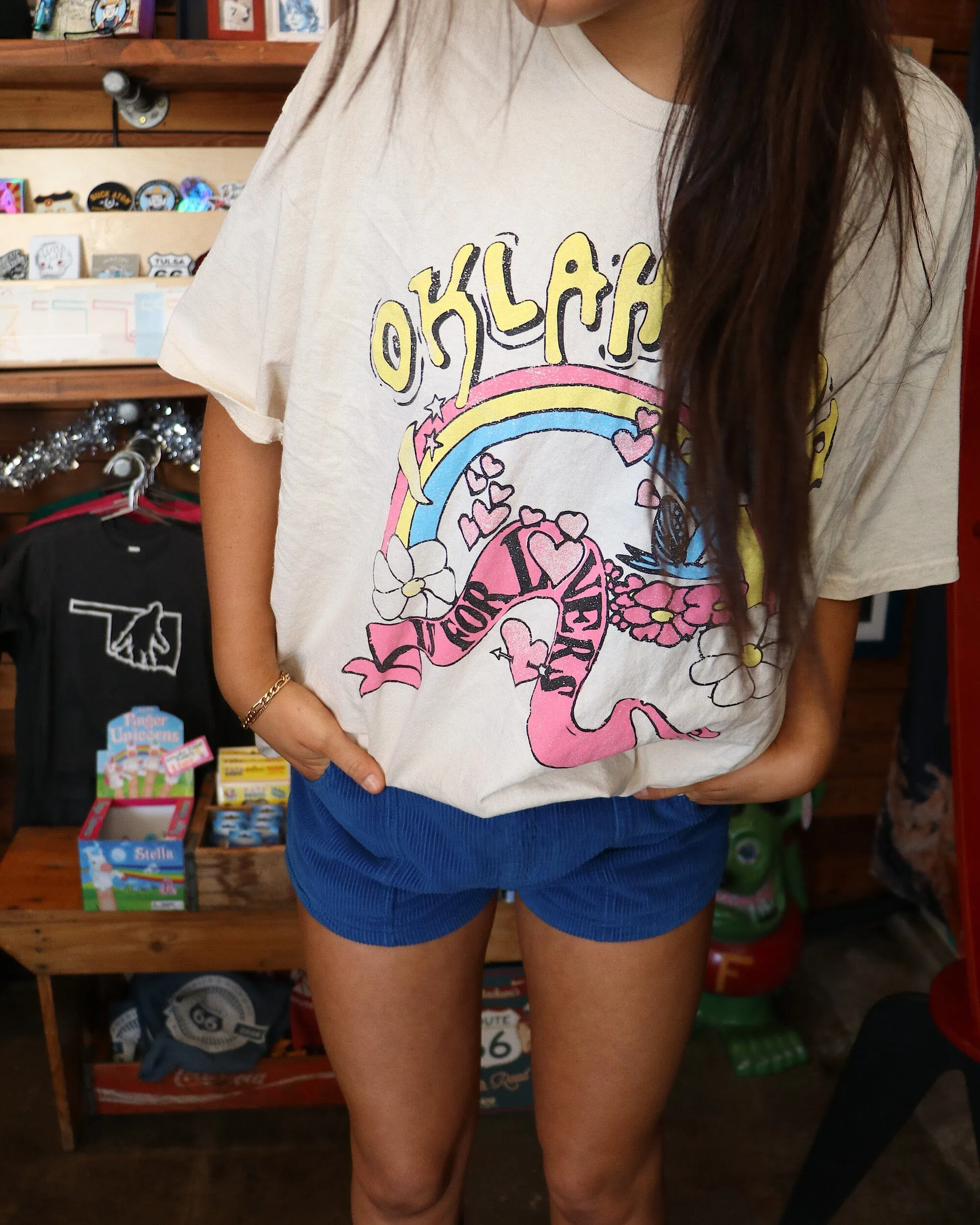 OK is for Lovers Off White Thrifted Tee