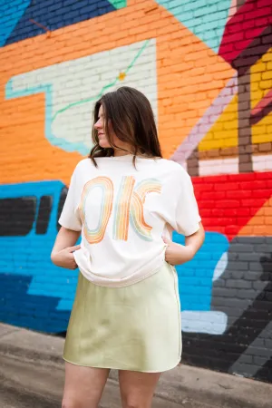 OK Oklahoma Promise Off White Thrifted Tee (FINAL SALE)