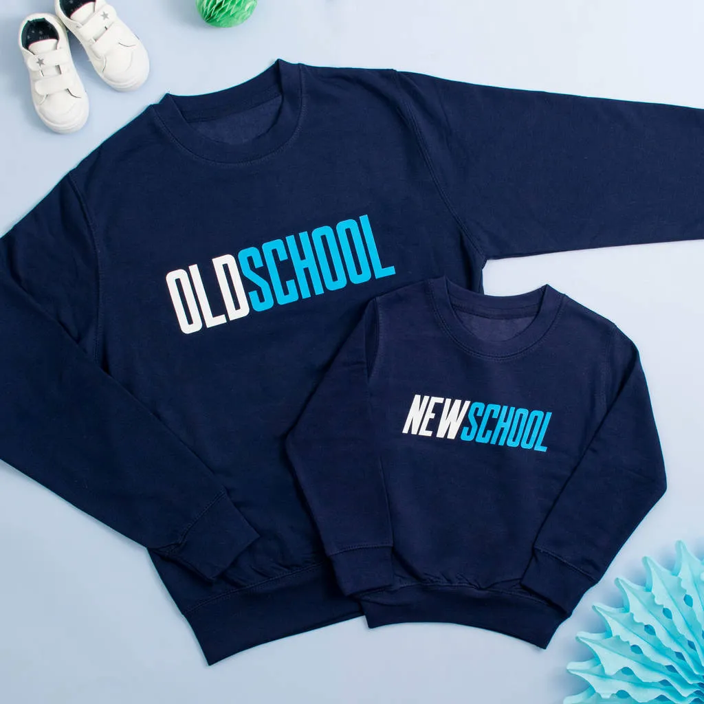 Old School New School Father And Son Sweatshirts
