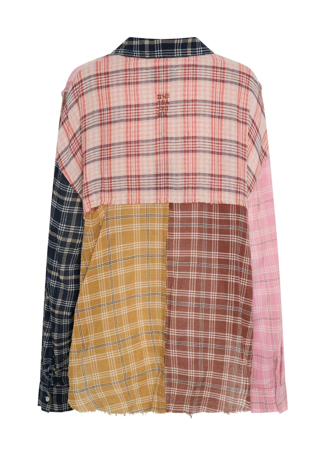 ONE TEASPOON Panelled Flannel Oversized Shirt - Multi