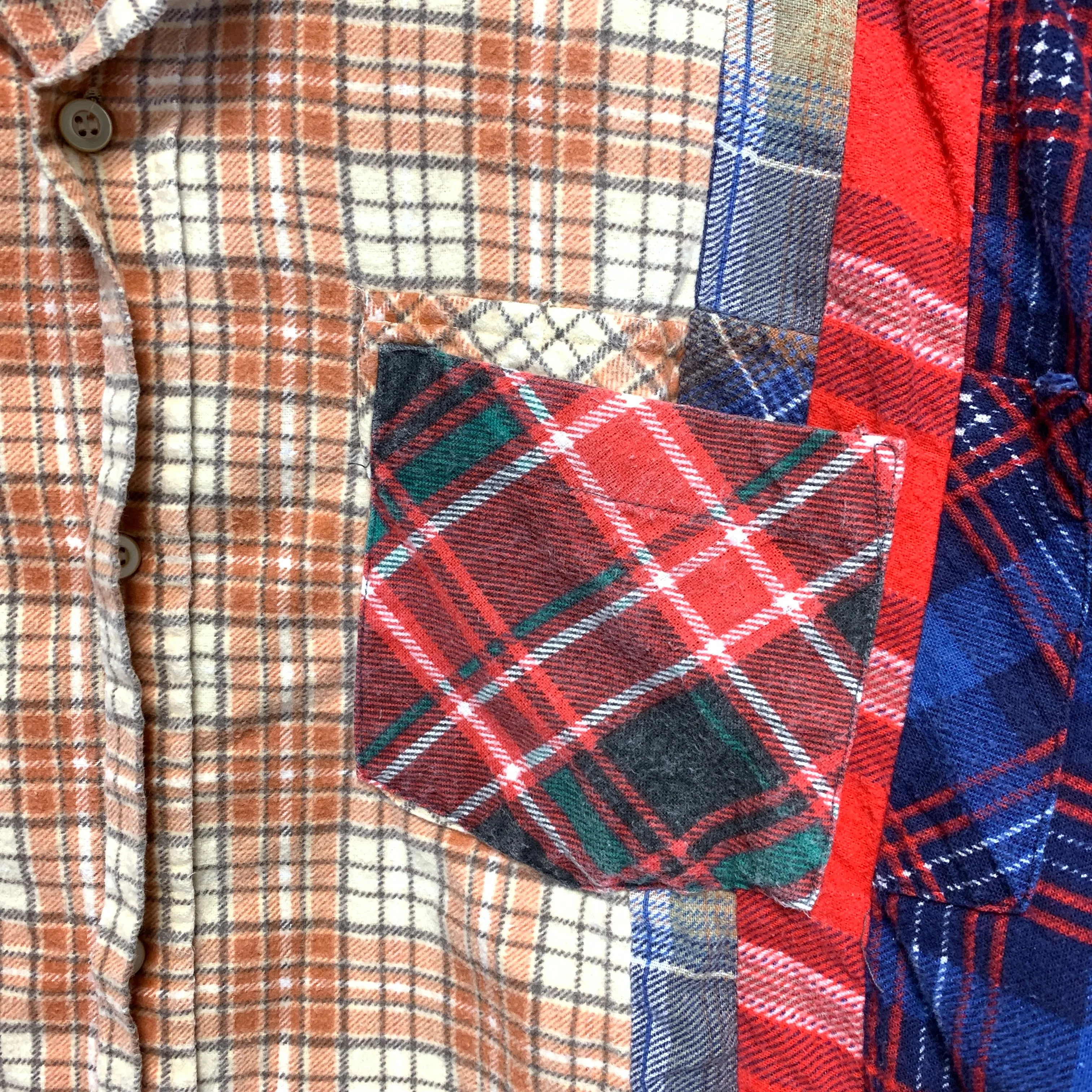 [OS] Needles Rebuild 7 Cut Oversized Flannel Shirt