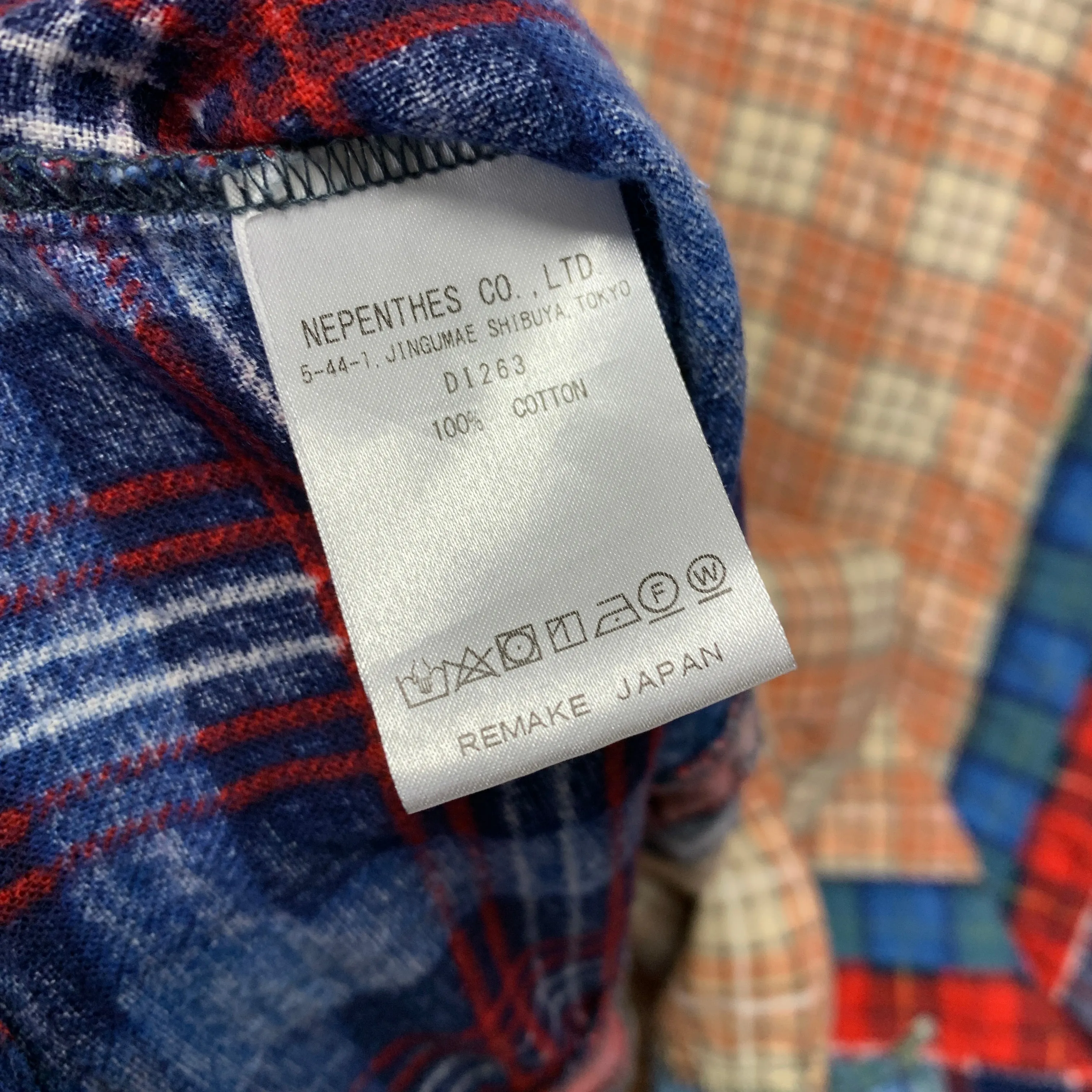 [OS] Needles Rebuild 7 Cut Oversized Flannel Shirt
