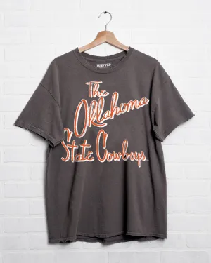 OSU Cowboys Beverly Charcoal Thrifted Tee