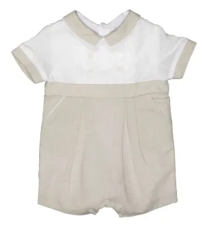 Patachou Short Sleeve Buttoned Romper