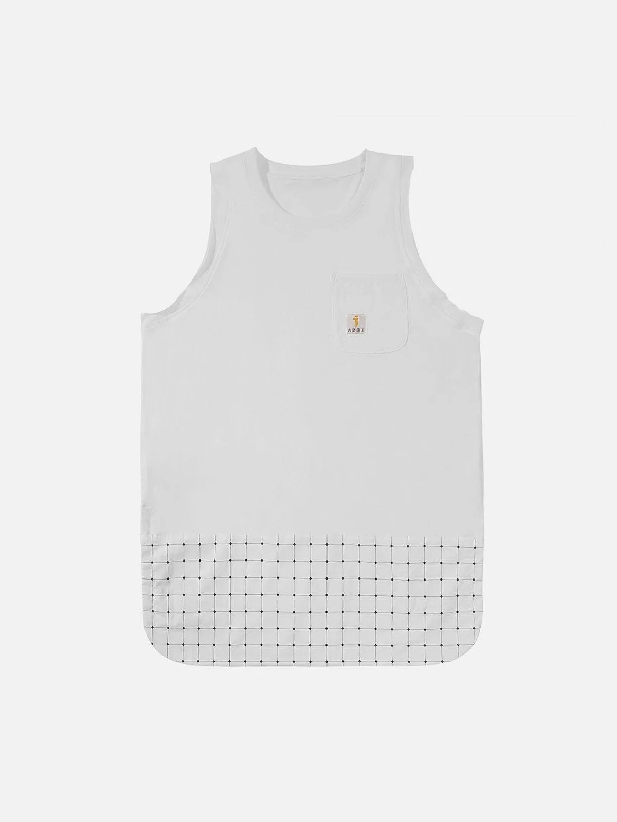 Patchwork Bottom Plaid Vest