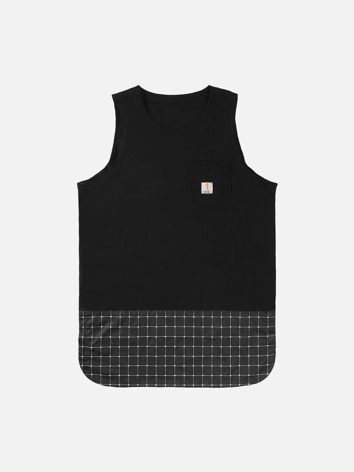 Patchwork Bottom Plaid Vest