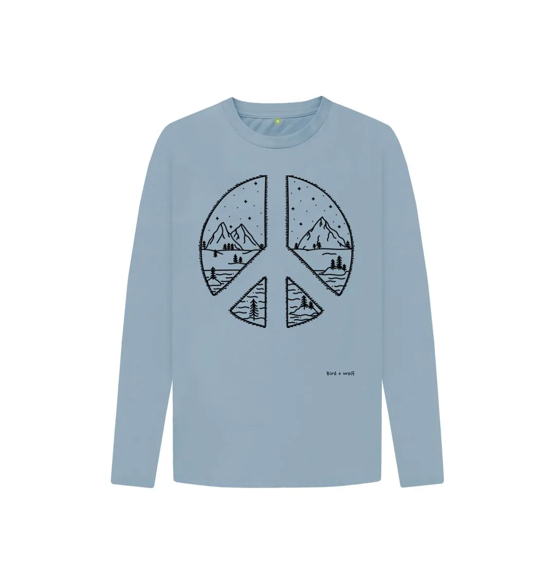 Peace   Mountains Long Sleeve Kids Tee