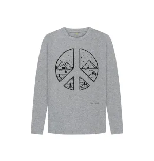 Peace   Mountains Long Sleeve Kids Tee