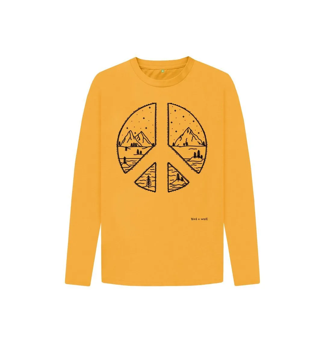 Peace   Mountains Long Sleeve Kids Tee