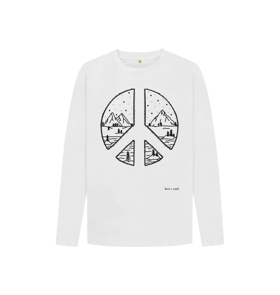 Peace   Mountains Long Sleeve Kids Tee