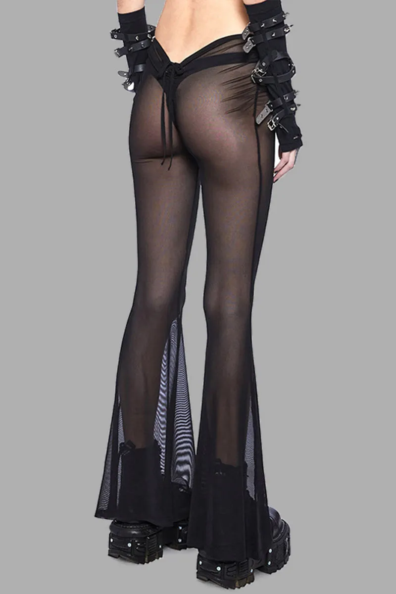 PH0307 Mesh Bootcut Long Pants