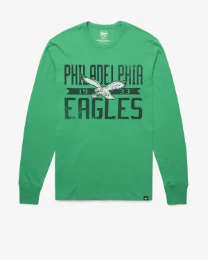 PHILADELPHIA EAGLES HISTORIC WIDE OUT '47 FRANKLIN LONG SLEEVE TEE