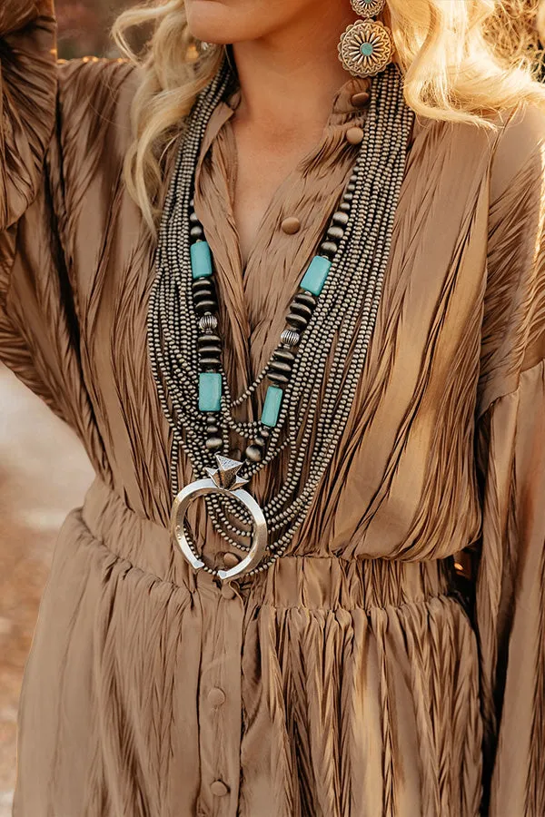 Pleated V-Neck Buttoned Romper