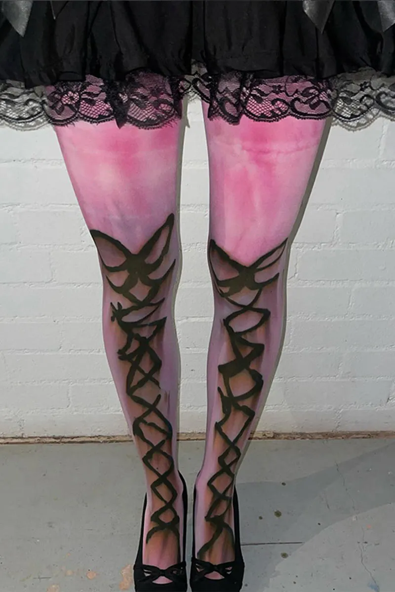 PM0367 Graphic Mesh Leggings