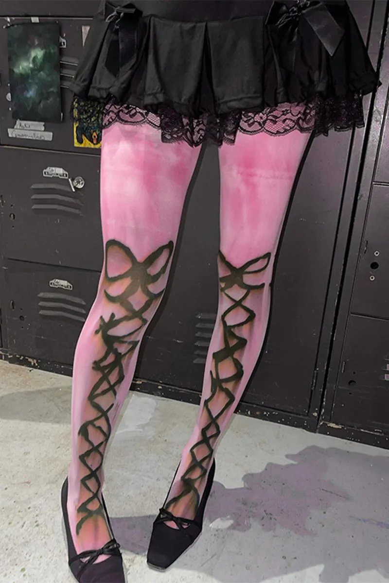 PM0367 Graphic Mesh Leggings