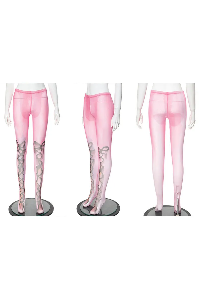 PM0367 Graphic Mesh Leggings