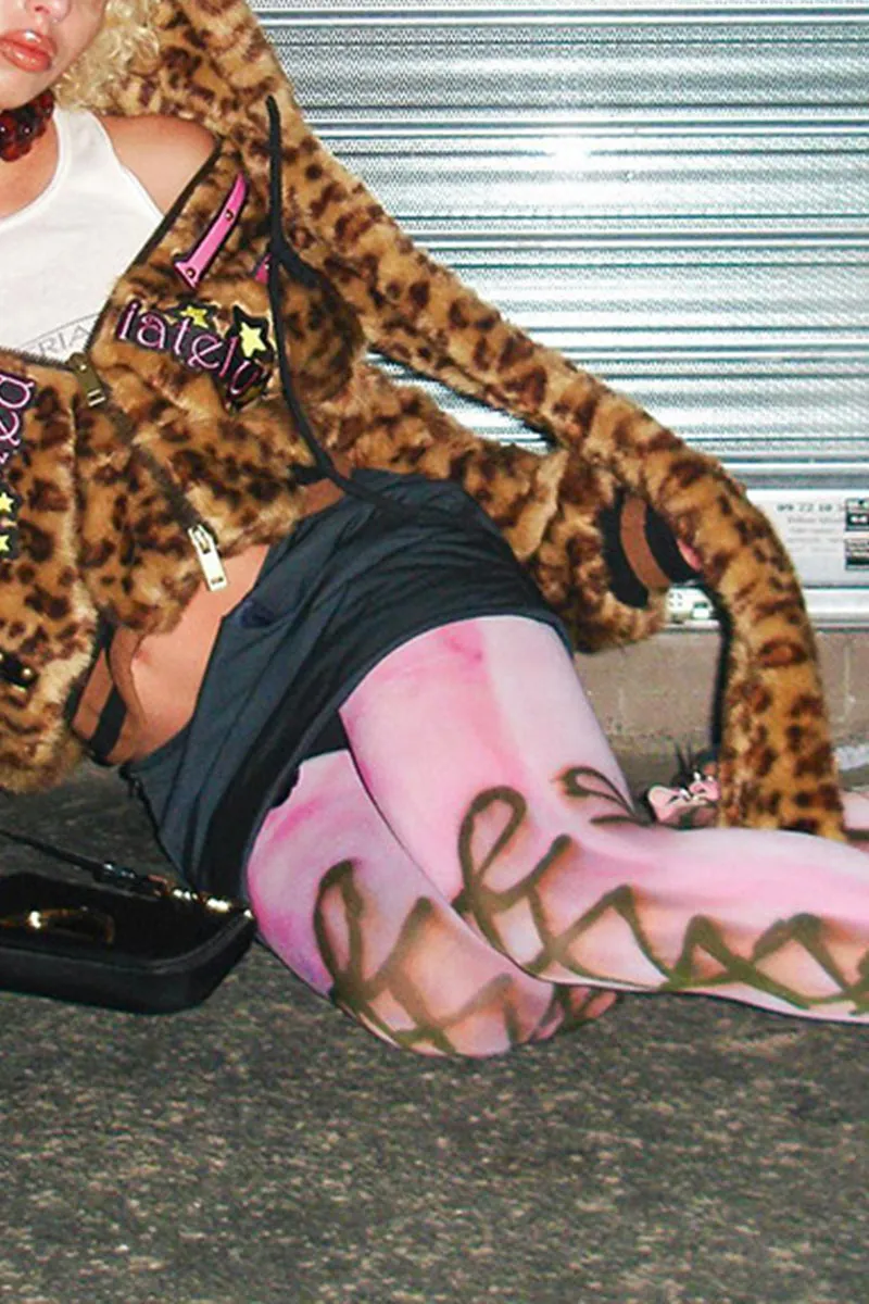 PM0367 Graphic Mesh Leggings