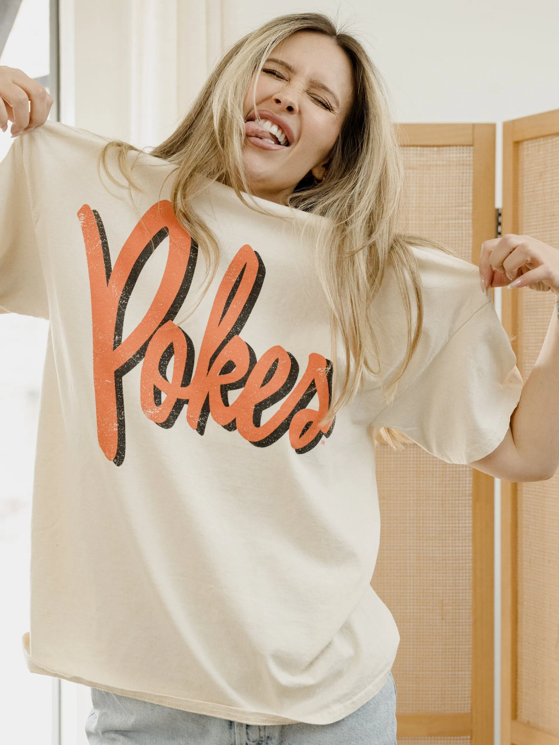 Pokes Barbie Off White Thrifted Tee