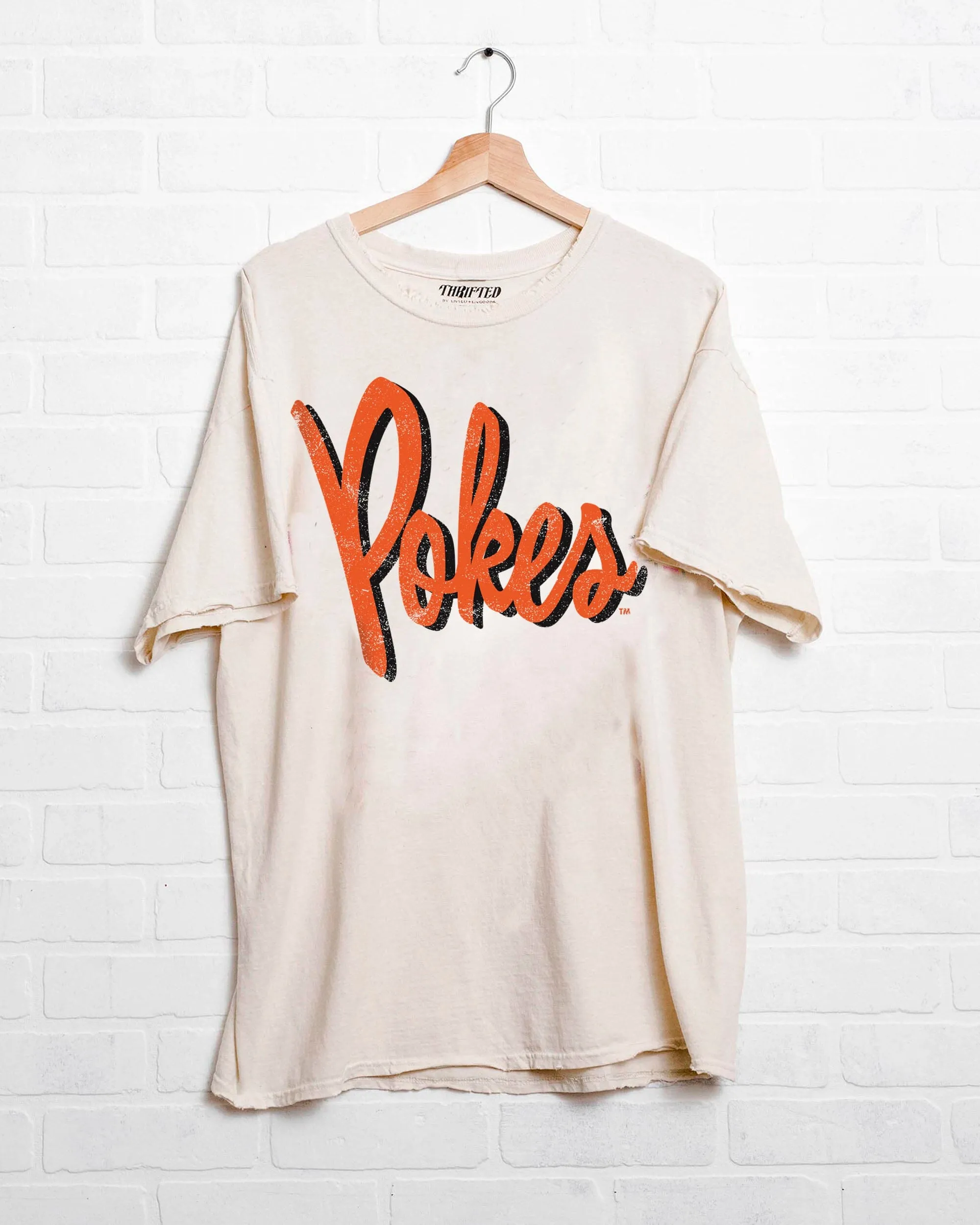 Pokes Barbie Off White Thrifted Tee