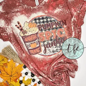 {Pumpkin Spice Junkie} RTS distressed tee