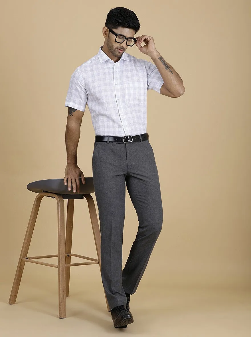 Purple Checked Regular Fit Formal Shirt | JadeBlue