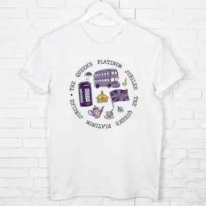 Queen's Platinum Jubilee Adult Illustrated T Shirt