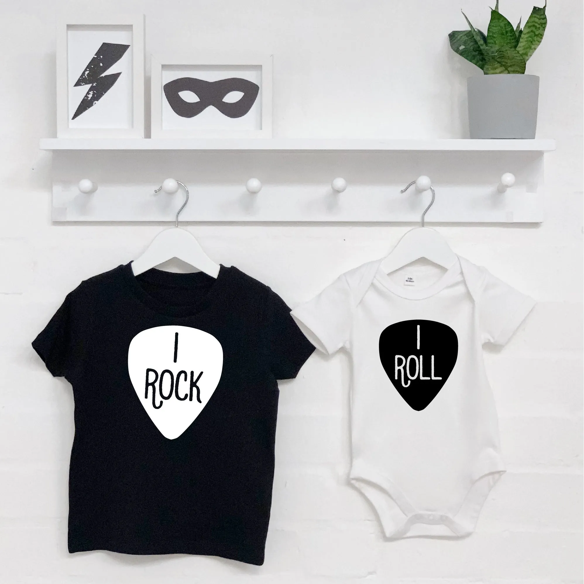 Rock And Roll T Shirt And Babygrow Set