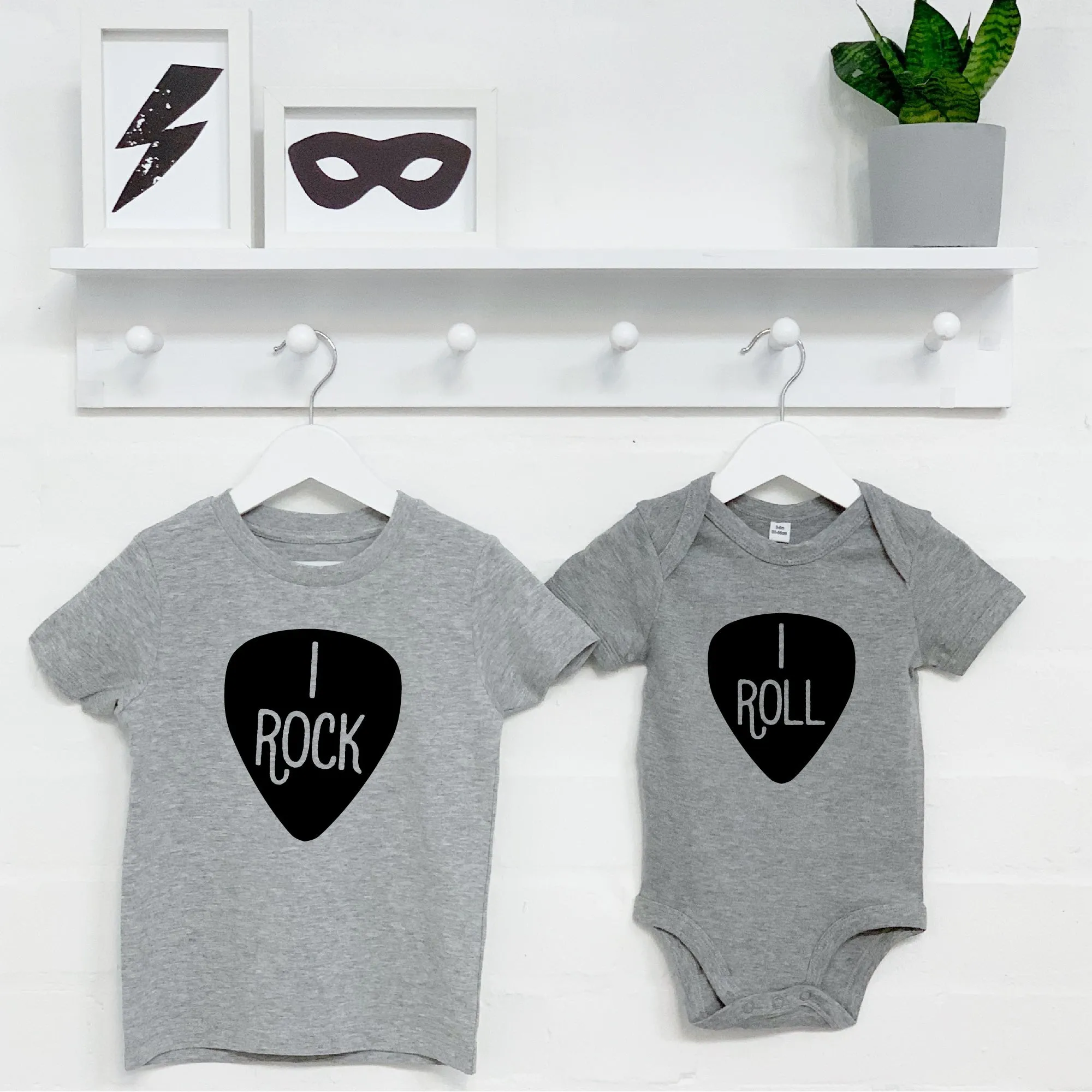 Rock And Roll T Shirt And Babygrow Set