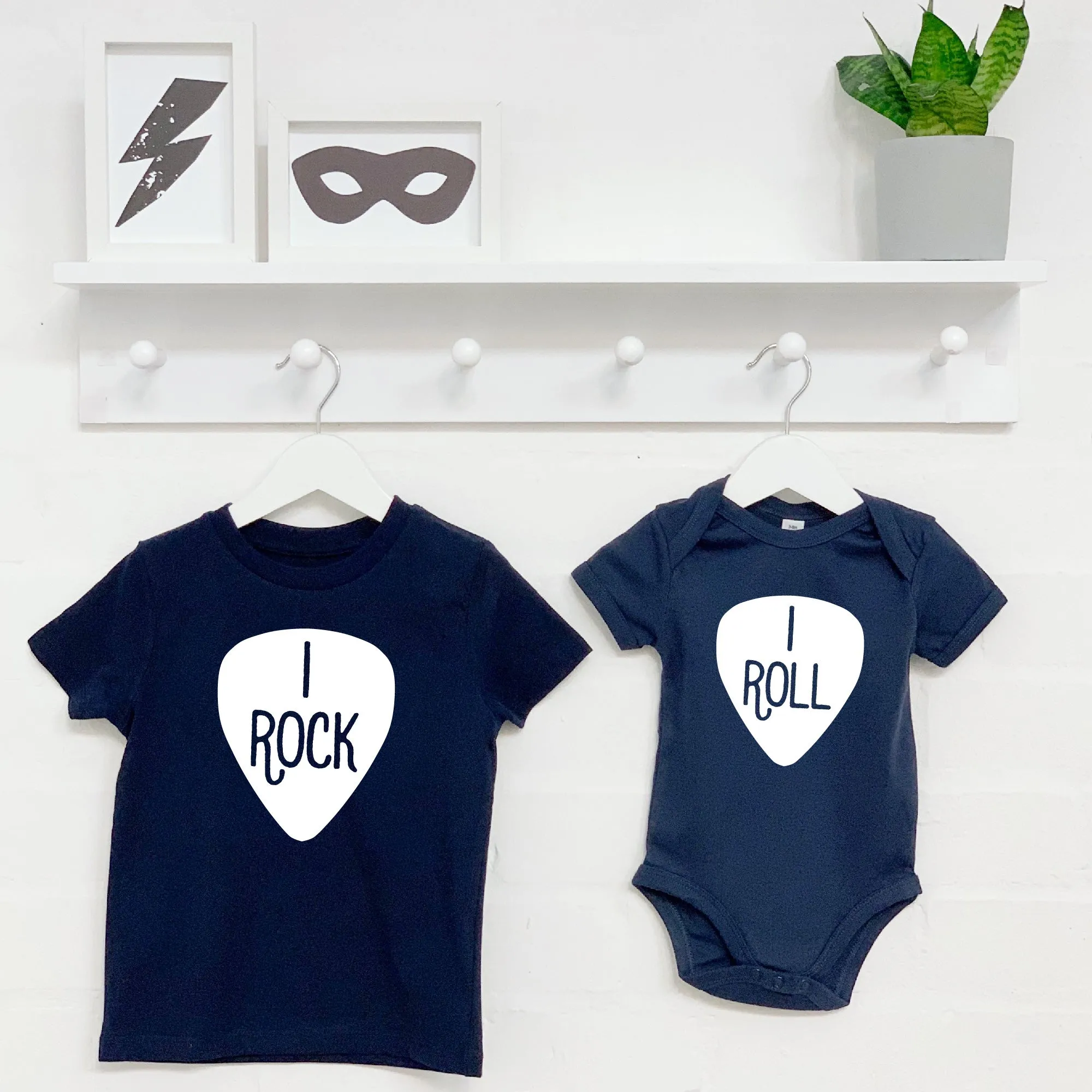 Rock And Roll T Shirt And Babygrow Set