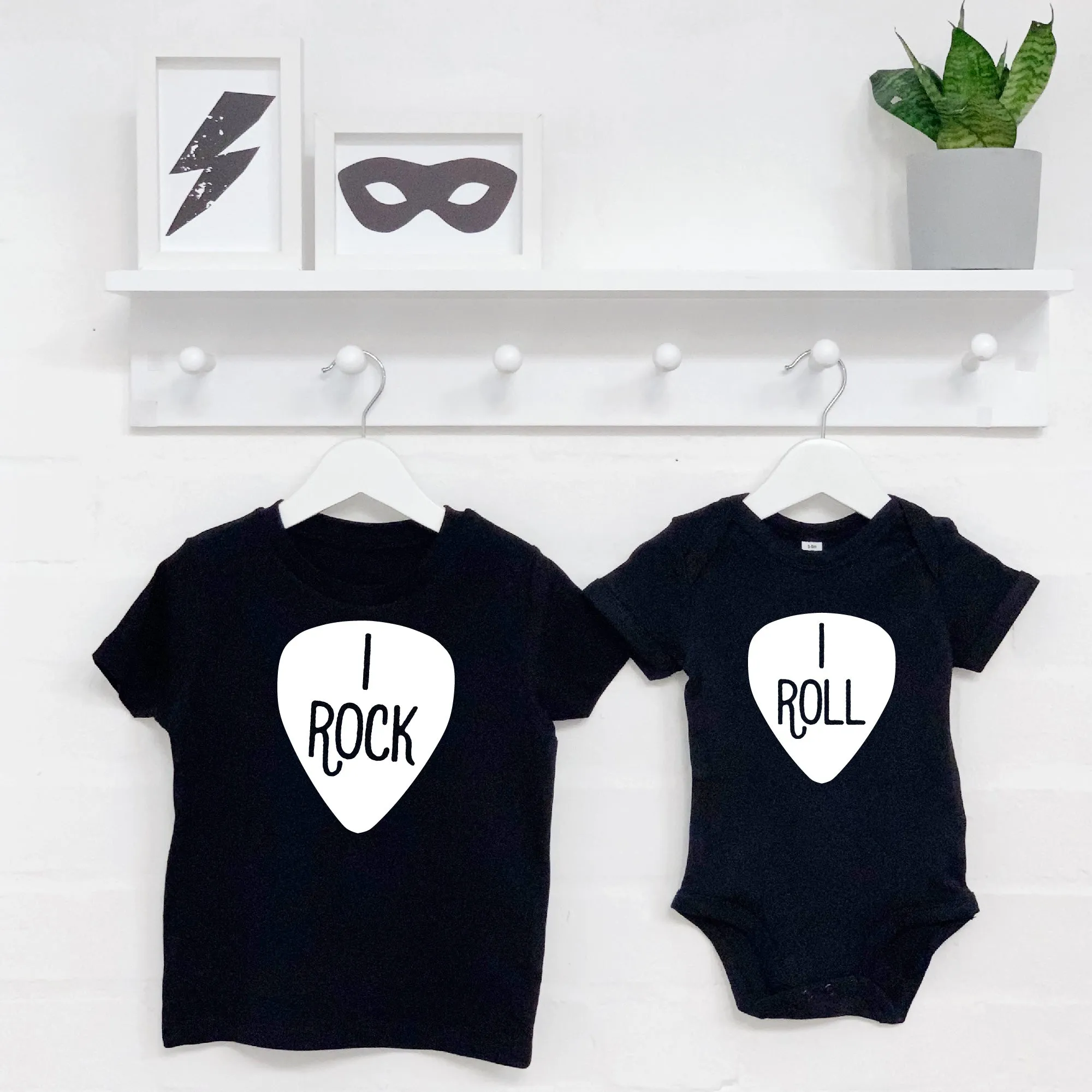 Rock And Roll T Shirt And Babygrow Set