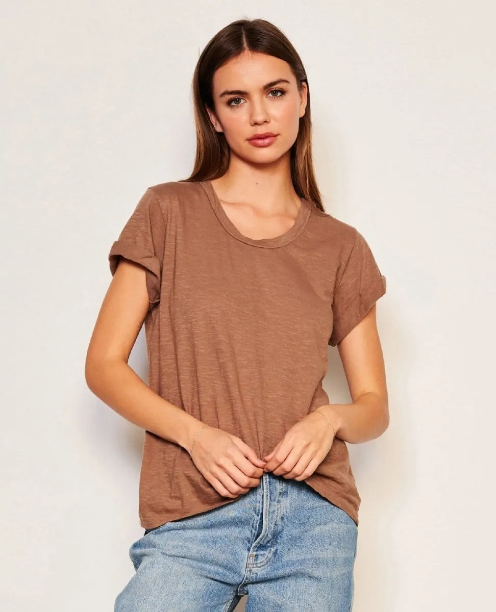 Rolled Sleeve Vintage Tee Taupe