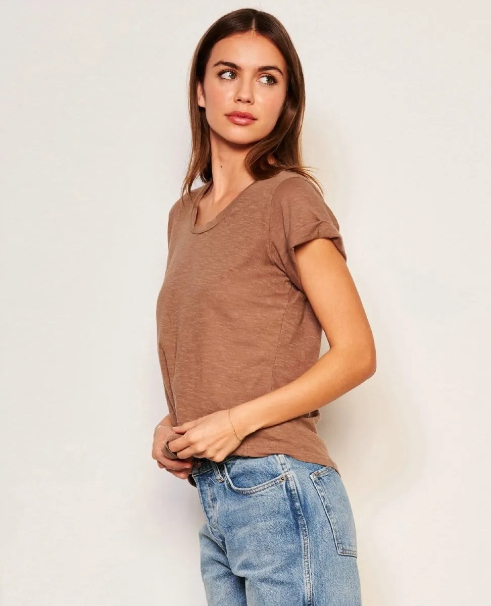 Rolled Sleeve Vintage Tee Taupe