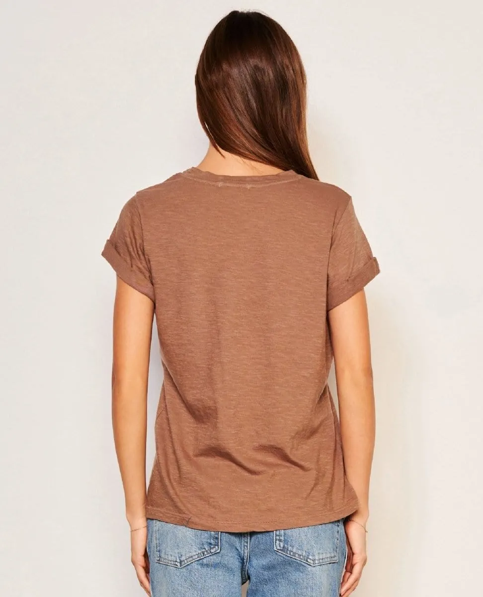 Rolled Sleeve Vintage Tee Taupe