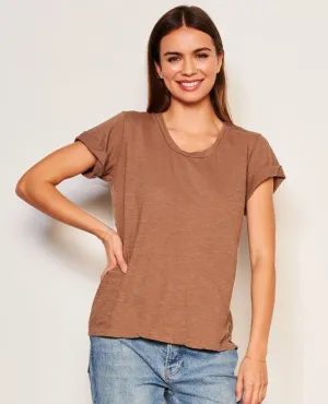 Rolled Sleeve Vintage Tee Taupe