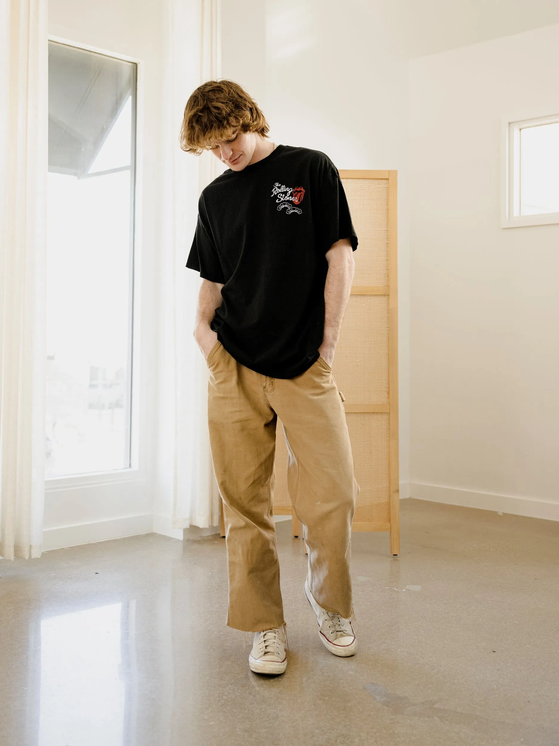 Rolling Stones Japan 2006 Black Thrifted Distressed Tee (FINAL SALE)