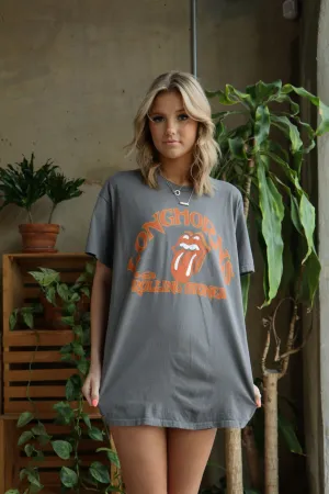 Rolling Stones Longhorns Psych Charcoal Thrifted Tee