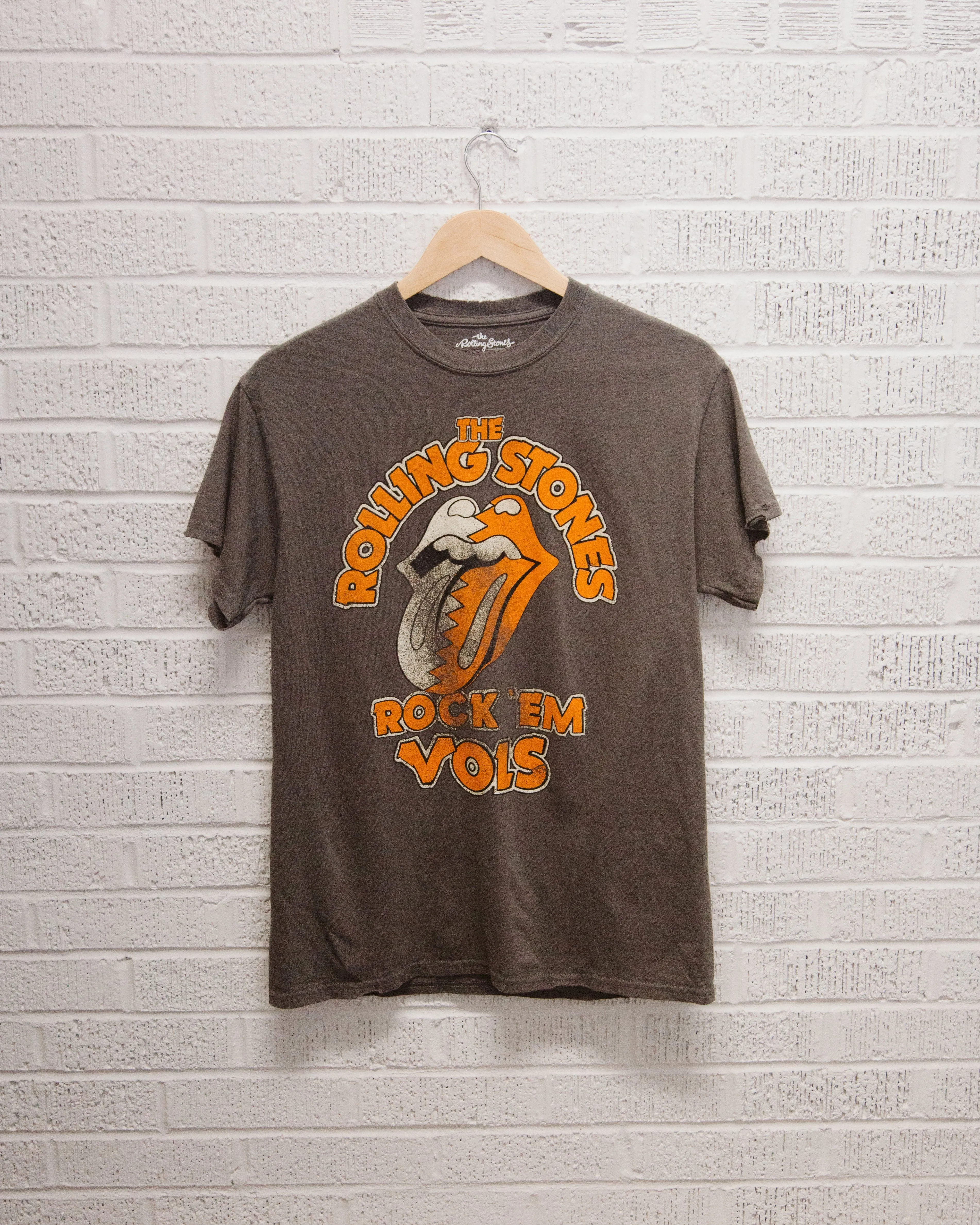 Rolling Stones Rock 'Em Vols Charcoal Thrifted Tee