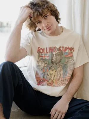 Rolling Stones Tattoo You Off White Thrifted Distressed Tee