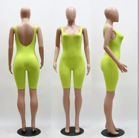 Rompers Womens Jumpsuit Overalls Bodysuit Skinny Sleeveless Backless Bodycon Jumpsuit Women Playsuit
